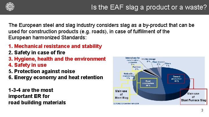 Is the EAF slag a product or a waste? The European steel and slag