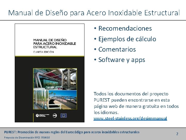 Manual de Diseño para Acero Inoxidable Estructural • Recomendaciones • Ejemplos de cálculo •