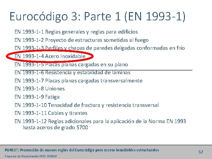 Eurocódigo 3: Parte 1 (EN 1993 -1) EN 1993 -1 -1 Reglas generales y