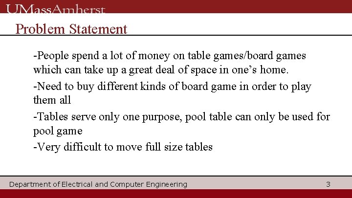 Problem Statement -People spend a lot of money on table games/board games which can