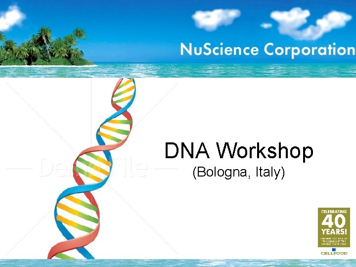 DNA Workshop (Bologna, Italy) 