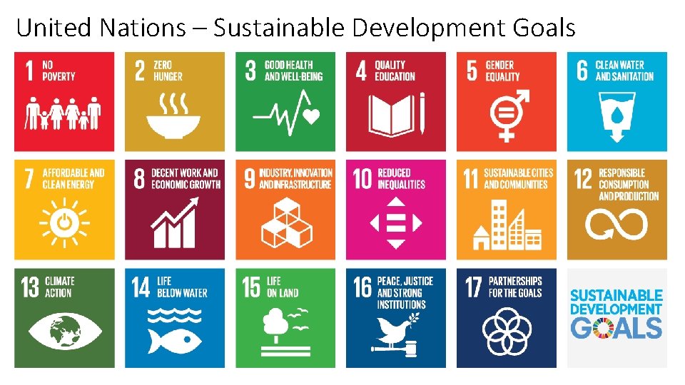 United Nations – Sustainable Development Goals 