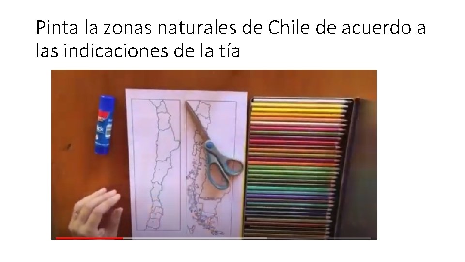 Pinta la zonas naturales de Chile de acuerdo a las indicaciones de la tía