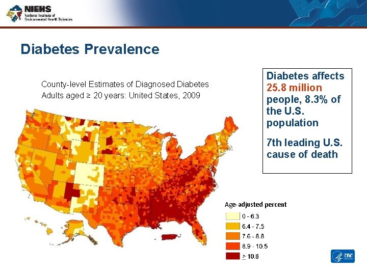 Diabetes Prevalence County-level Estimates of Diagnosed Diabetes Adults aged ≥ 20 years: United States,