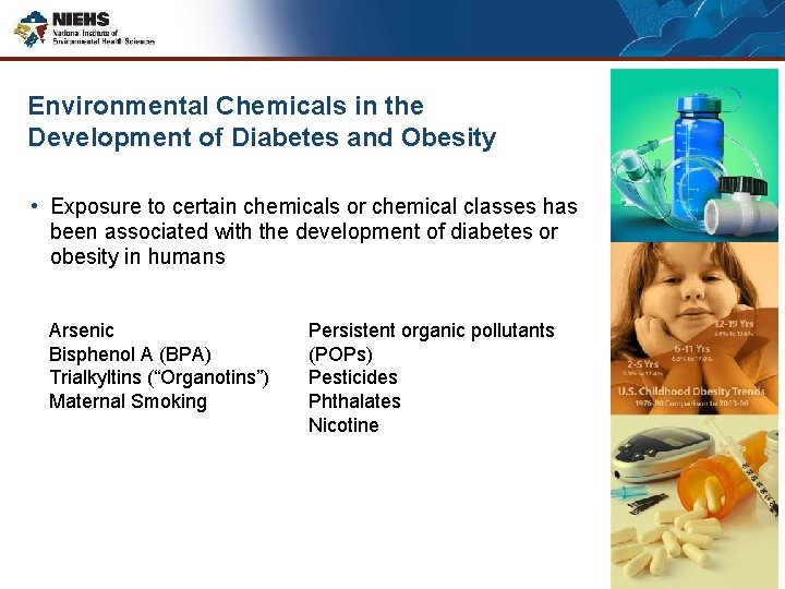 Environmental Chemicals in the Development of Diabetes and Obesity • Exposure to certain chemicals