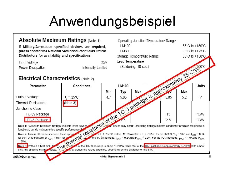 Anwendungsbeispiel 2/23/2021 Hönig: Elektrotechnik 2 35 