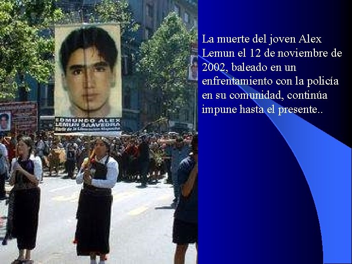 La muerte del joven Alex Lemun el 12 de noviembre de 2002, baleado en