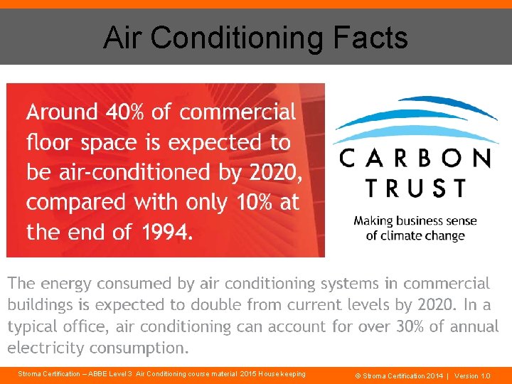 Air Conditioning Facts Stroma Certification – ABBE Level 3 Air Conditioning course material 2015