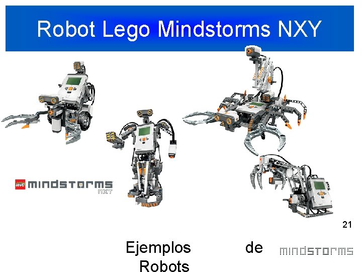 Robot Lego Mindstorms NXY 21 Ejemplos de 