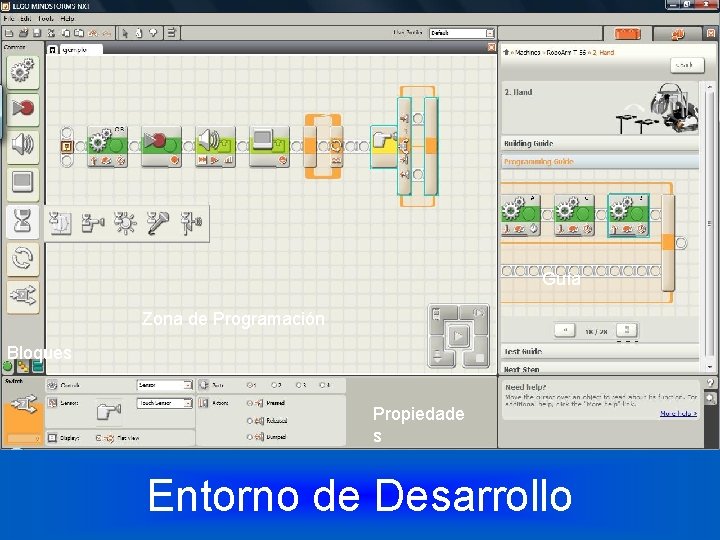 Guía Zona de Programación Bloques Propiedade s Entorno de Desarrollo 