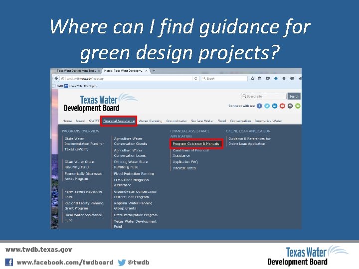 Where can I find guidance for green design projects? 13 