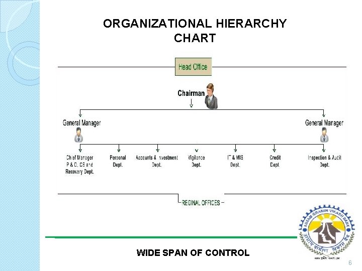 ORGANIZATIONAL HIERARCHY CHART WIDE SPAN OF CONTROL 6 