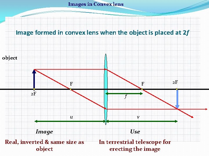 Images in Convex lens Image formed in convex lens when the object is placed