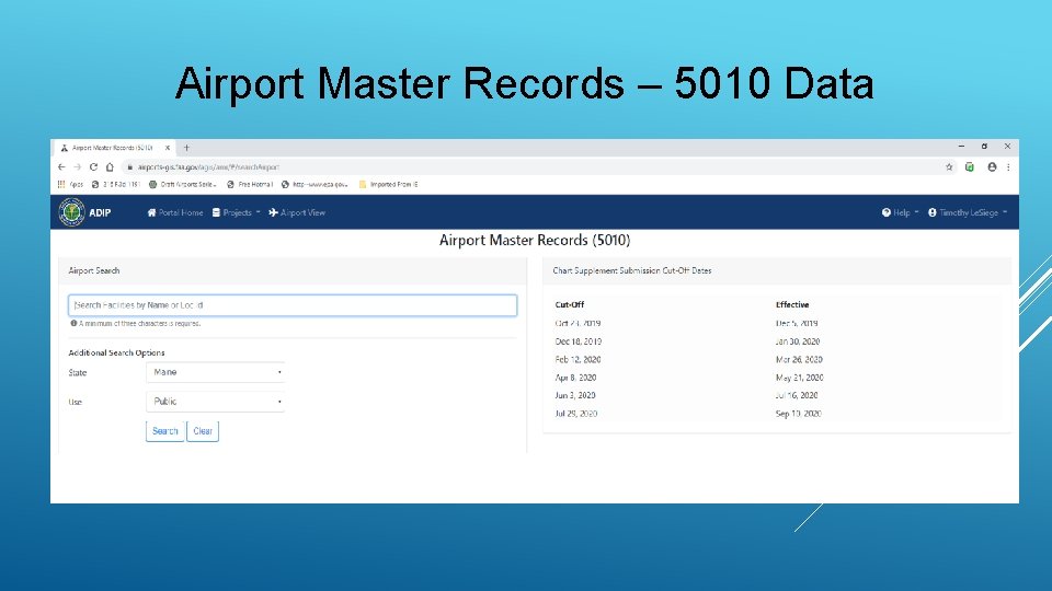 Airport Master Records – 5010 Data 