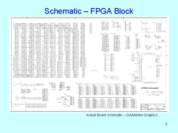 Schematic – FPGA Block Actual Board schematic – DA/Mentor Graphics 5 