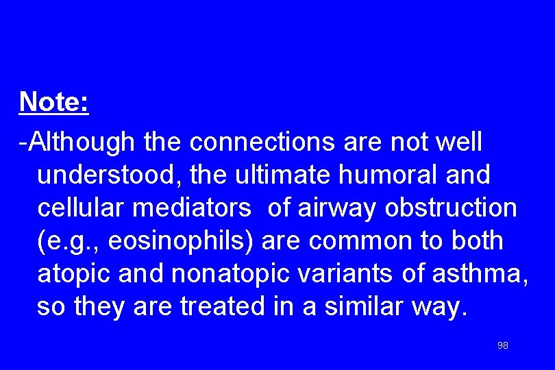 Note: -Although the connections are not well understood, the ultimate humoral and cellular mediators