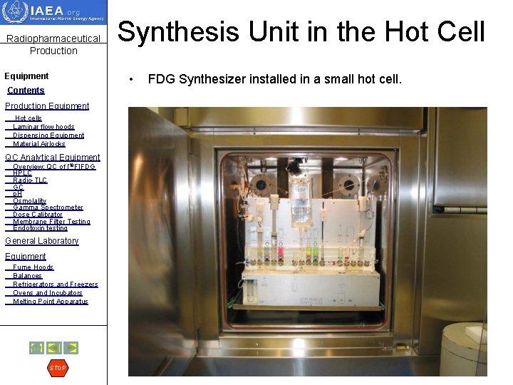 Radiopharmaceutical Production Equipment Synthesis Unit in the Hot Cell • Contents Production Equipment Hot