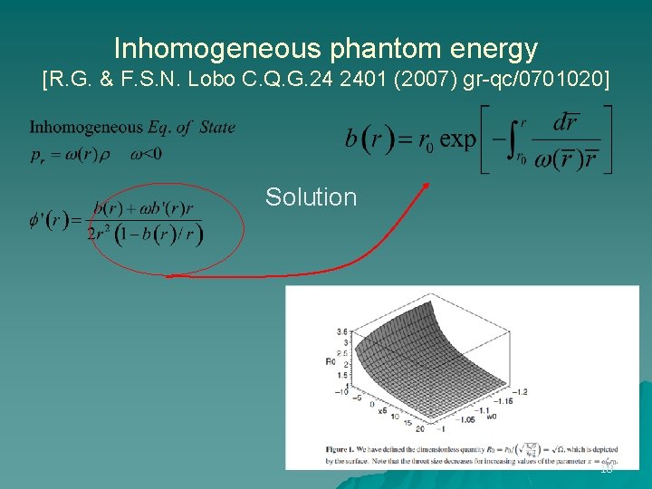 Inhomogeneous phantom energy [R. G. & F. S. N. Lobo C. Q. G. 24