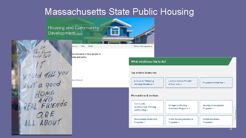 Massachusetts State Public Housing 4 