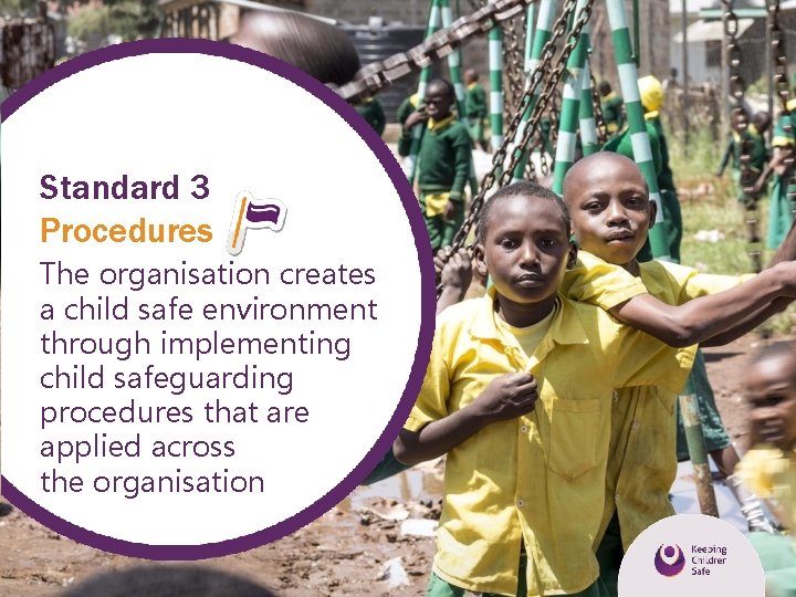 Standard 3 Procedures The organisation creates a child safe environment through implementing child safeguarding