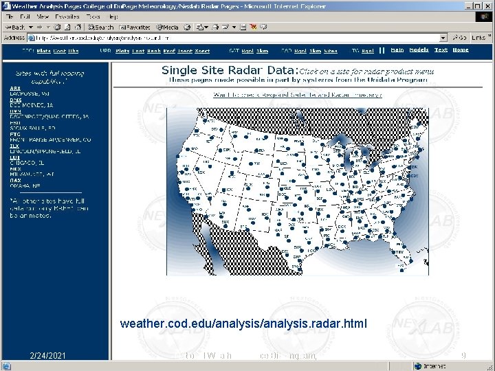 weather. cod. edu/analysis. radar. html 2/24/2021 National Weather Service Birmingham, AL 19 