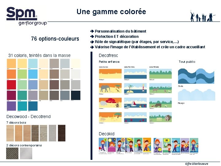 Une gamme colorée 76 options-couleurs 31 coloris, teintés dans la masse 31 coloris Personnalisation