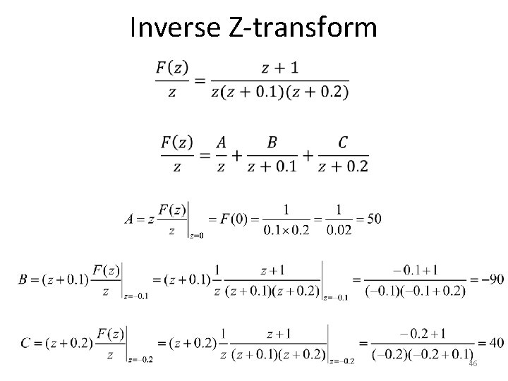 Inverse Z-transform 46 