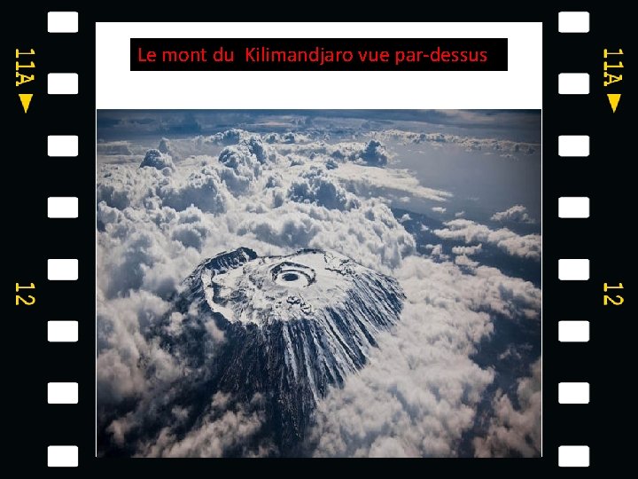 Le mont du Kilimandjaro vue par-dessus 