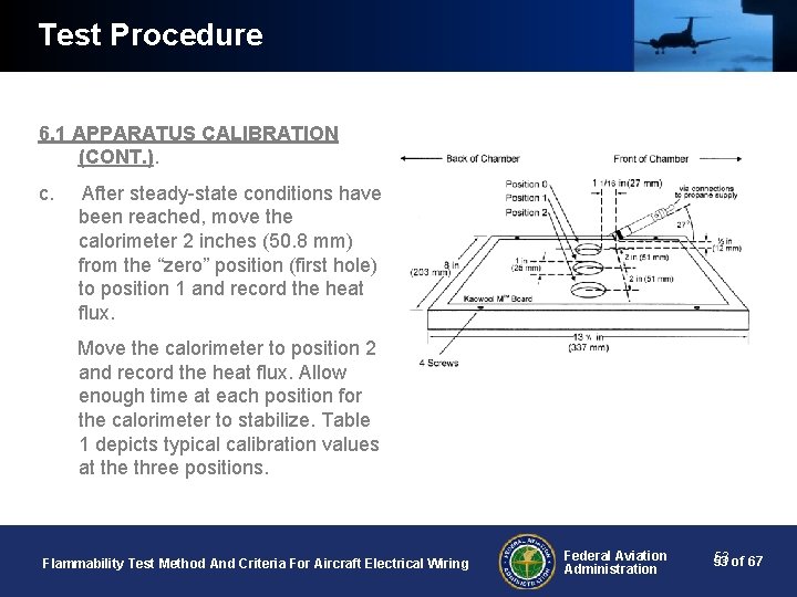 Test Procedure 6. 1 APPARATUS CALIBRATION (CONT. ). c. After steady-state conditions have been