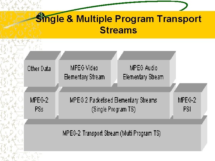 Single & Multiple Program Transport Streams 