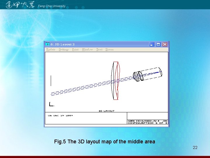 Fig. 5 The 3 D layout map of the middle area 22 