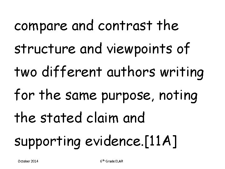 compare and contrast the structure and viewpoints of two different authors writing for the