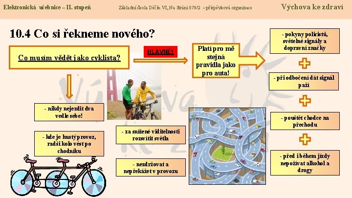 Elektronická učebnice – - II. stupeň Základníškola. Děčín. VI, Na. Stráni 879/2– –příspěvkováorganizace 10.