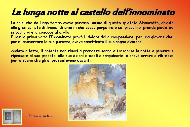 La lunga notte al castello dell’innominato La crisi che da lungo tempo aveva pervaso