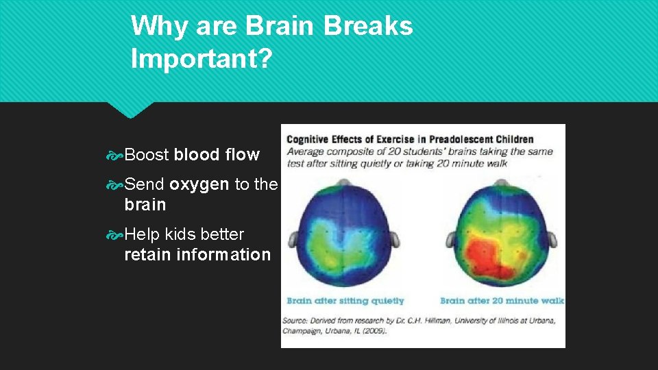 Why are Brain Breaks Important? Boost blood flow Send oxygen to the brain Help