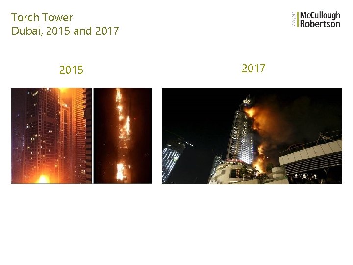 Torch Tower Dubai, 2015 and 2017 2015 2017 