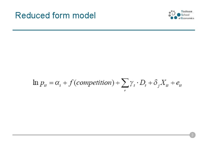 Reduced form model 3 