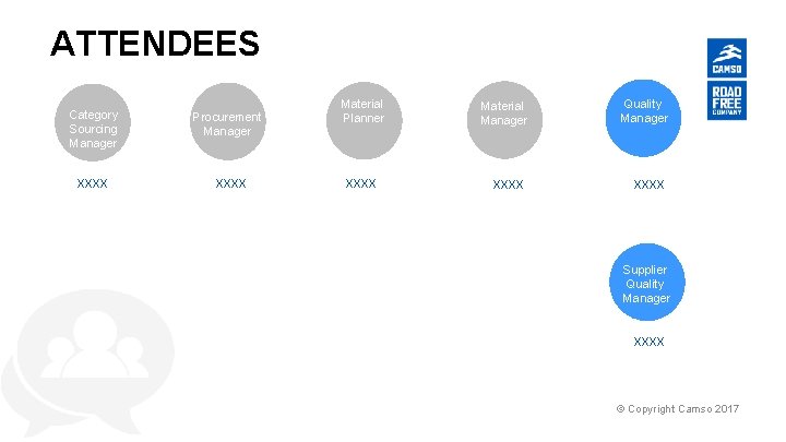 ATTENDEES Category Sourcing Manager Procurement Manager xxxx Project Buyer Material Planner xxxx Material Manager