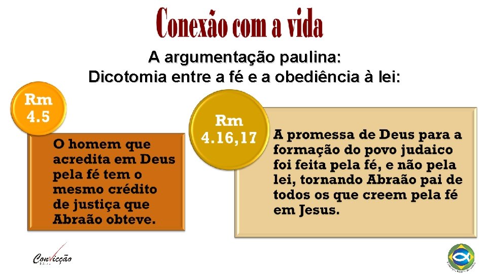 A argumentação paulina: Dicotomia entre a fé e a obediência à lei: 