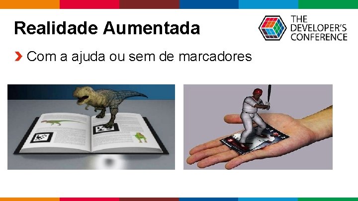 Realidade Aumentada Com a ajuda ou sem de marcadores Globalcode – Open 4 education