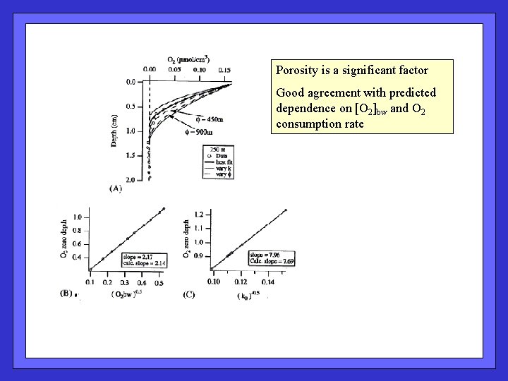 Porosity is a significant factor Good agreement with predicted dependence on [O 2]bw and