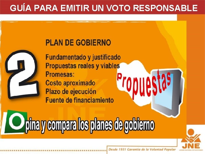 GUÍA PARA EMITIR UN VOTO RESPONSABLE 
