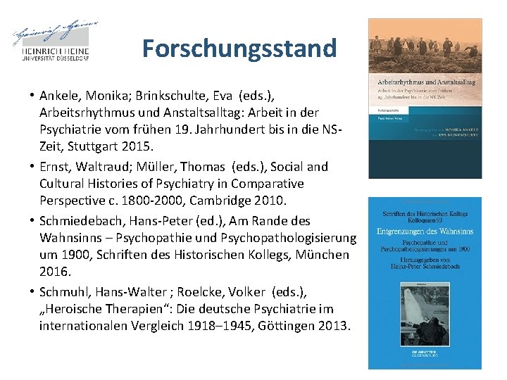 Forschungsstand • Ankele, Monika; Brinkschulte, Eva (eds. ), Arbeitsrhythmus und Anstaltsalltag: Arbeit in der