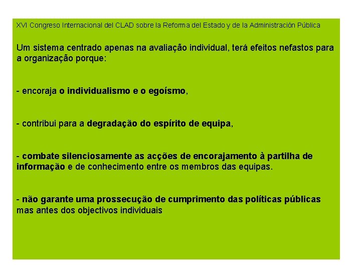 XVI Congreso Internacional del CLAD sobre la Reforma del Estado y de la Administración