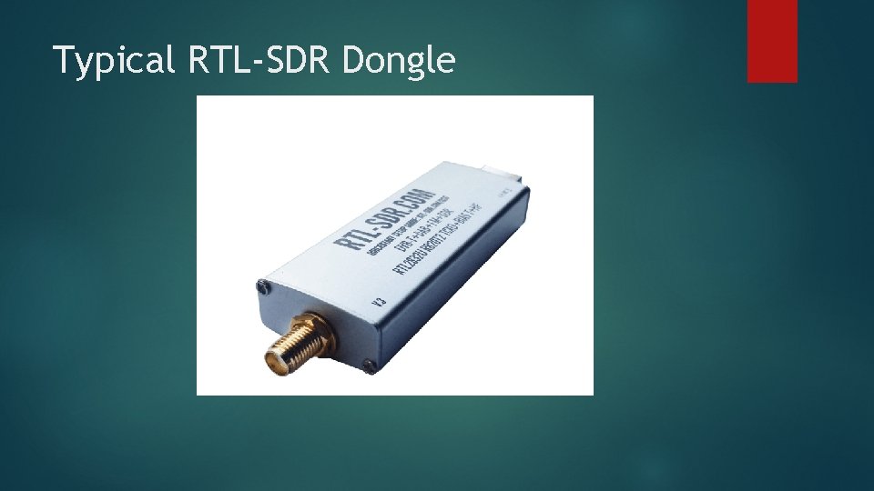 Typical RTL-SDR Dongle 