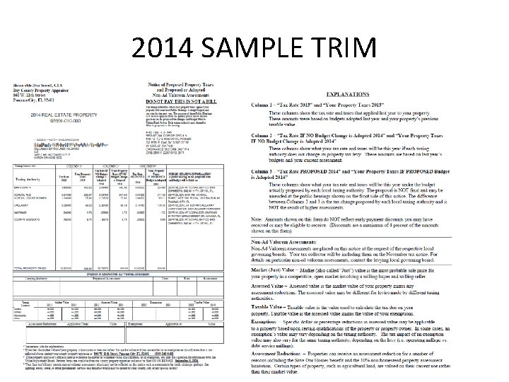 2014 SAMPLE TRIM 