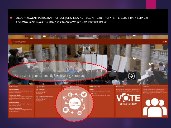  DESAIN ADALAH PERSOALAN PENGUNJUNG MENJADI BAGIAN DARI INSTANSI TERSEBUT BAIK SEBAGAI KONTRIBUTOR MAUPUN