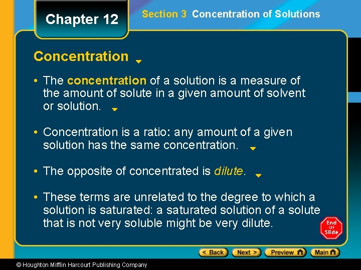 Chapter 12 Section 3 Concentration of Solutions Concentration • The concentration of a solution