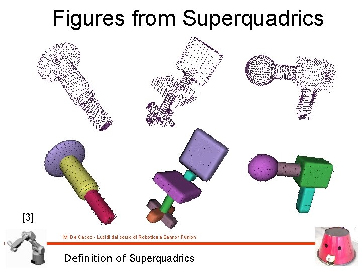 Figures from Superquadrics [3] M. De Cecco - Lucidi del corso di Robotica e