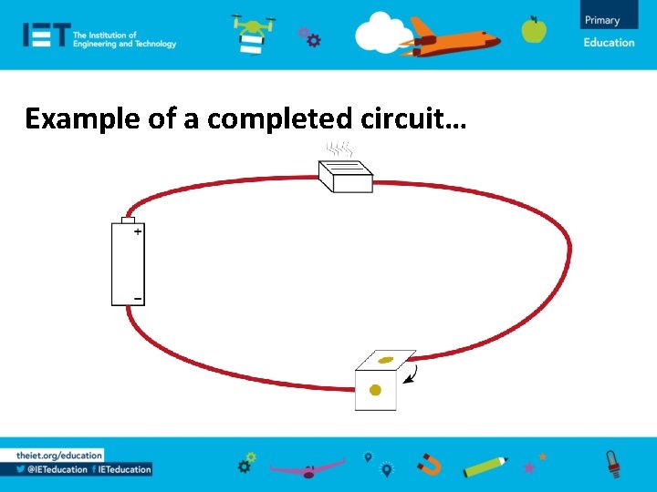 Example of a completed circuit… 